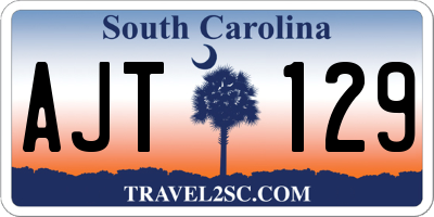 SC license plate AJT129