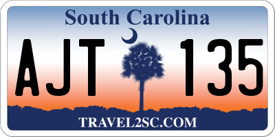 SC license plate AJT135