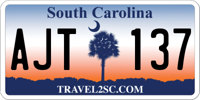 SC license plate AJT137