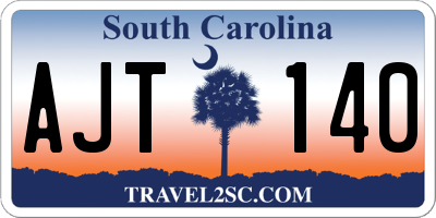 SC license plate AJT140