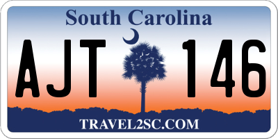 SC license plate AJT146