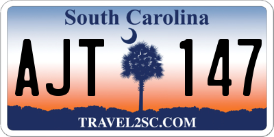 SC license plate AJT147