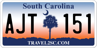 SC license plate AJT151