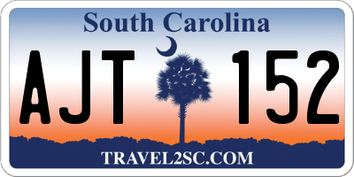 SC license plate AJT152