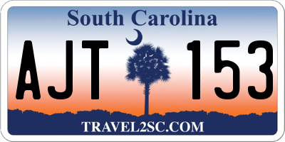 SC license plate AJT153