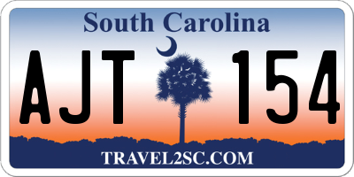 SC license plate AJT154
