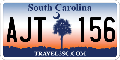 SC license plate AJT156