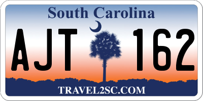 SC license plate AJT162