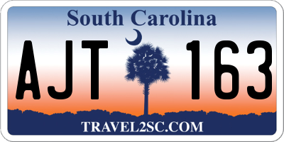 SC license plate AJT163