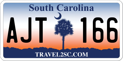 SC license plate AJT166