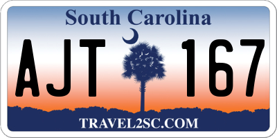 SC license plate AJT167