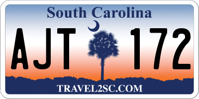 SC license plate AJT172