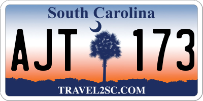 SC license plate AJT173