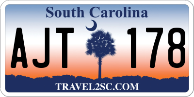 SC license plate AJT178