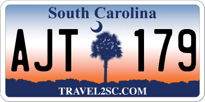 SC license plate AJT179