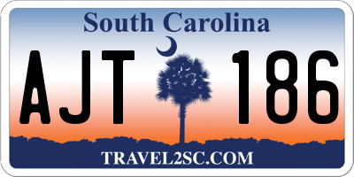 SC license plate AJT186