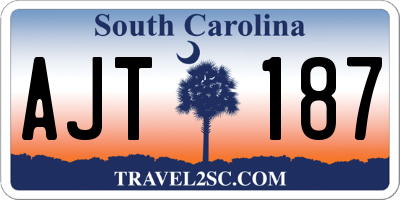 SC license plate AJT187