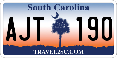 SC license plate AJT190