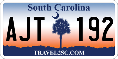 SC license plate AJT192