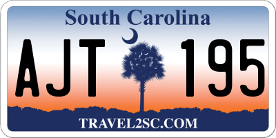 SC license plate AJT195