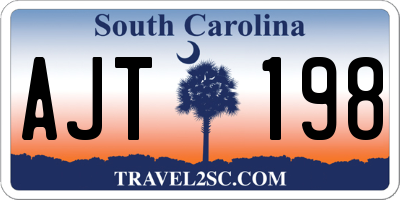 SC license plate AJT198
