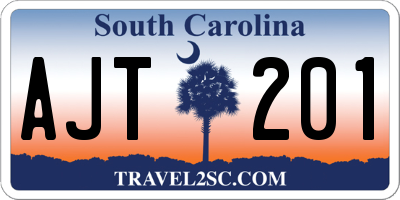SC license plate AJT201