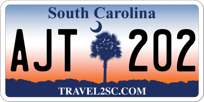 SC license plate AJT202