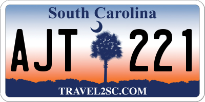 SC license plate AJT221