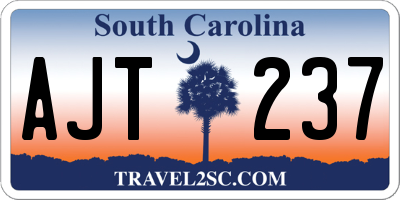 SC license plate AJT237