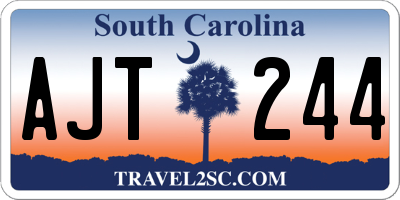 SC license plate AJT244