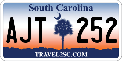 SC license plate AJT252