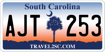 SC license plate AJT253