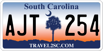SC license plate AJT254