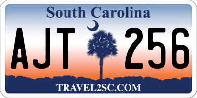 SC license plate AJT256