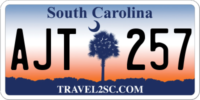 SC license plate AJT257