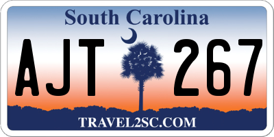 SC license plate AJT267