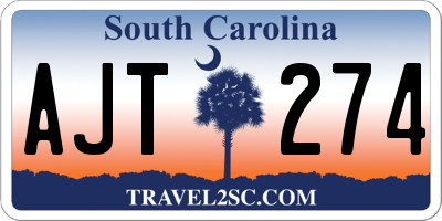 SC license plate AJT274