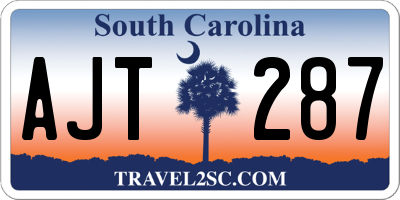 SC license plate AJT287