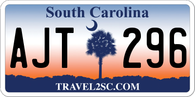 SC license plate AJT296