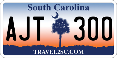 SC license plate AJT300