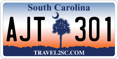 SC license plate AJT301
