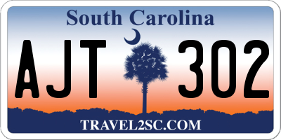 SC license plate AJT302