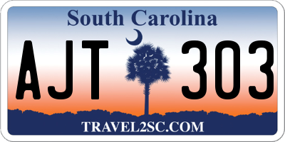 SC license plate AJT303