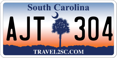 SC license plate AJT304
