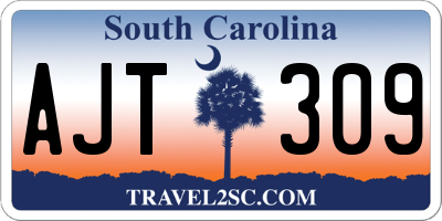 SC license plate AJT309