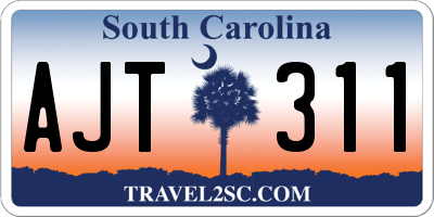 SC license plate AJT311