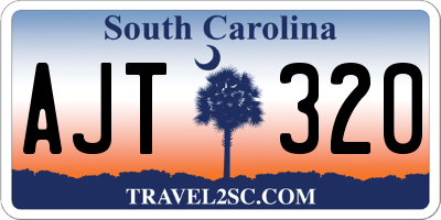 SC license plate AJT320