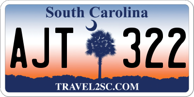 SC license plate AJT322
