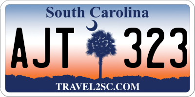 SC license plate AJT323