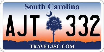 SC license plate AJT332